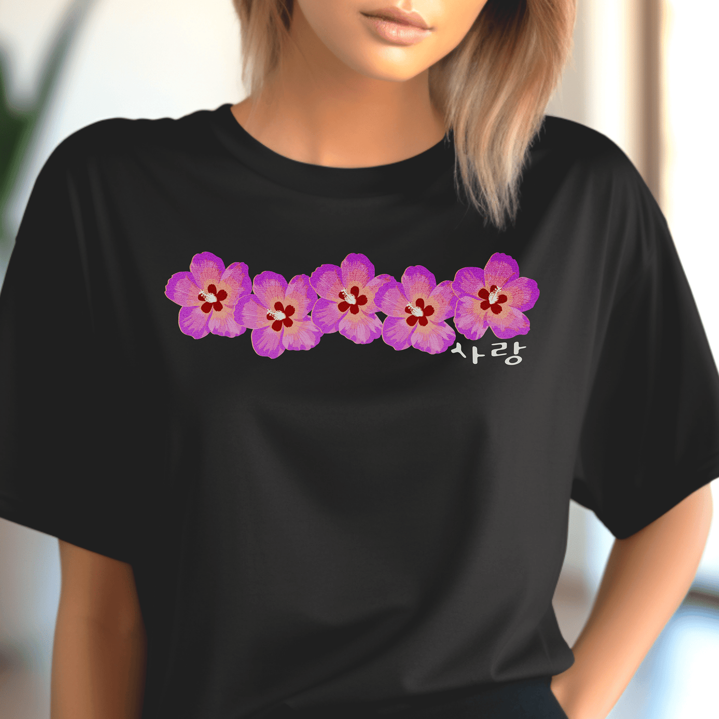 Five Pink Mugunghwa, Korea T-Shirt