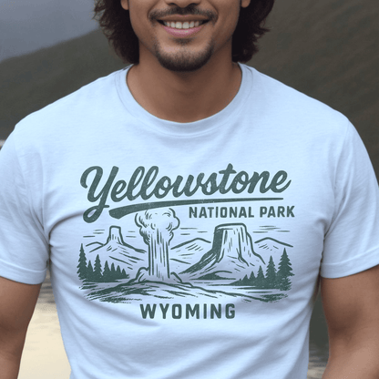 Yellowstone National Park Vintage Monochrome, Wyoming T-Shirt