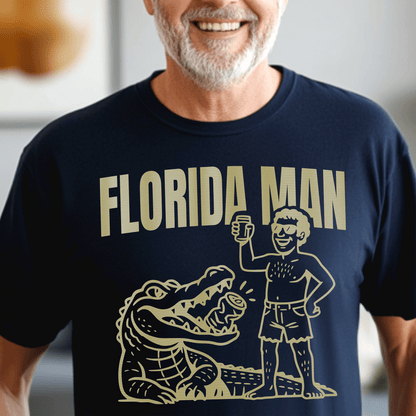 Florida Man Uses Alligator to Open Beer Can T-Shirt