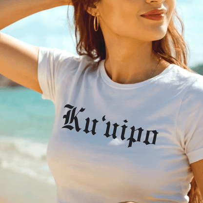 Black and White Ku'uipo (Hawaiian Jewelry Style), Womens Fit T-Shirt