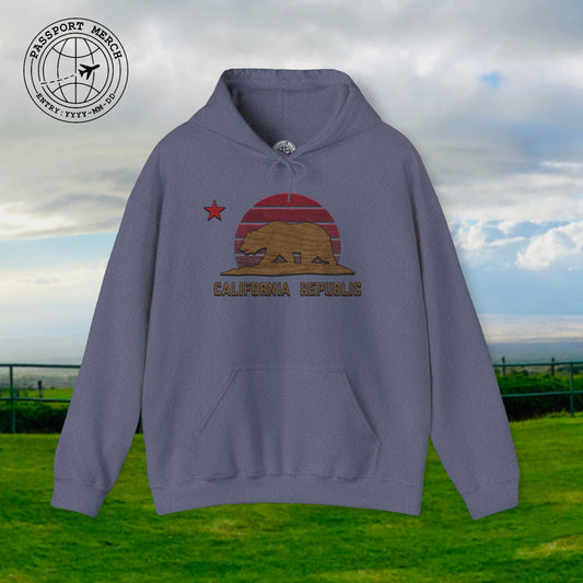 Woodworked Flag of California Hoodie