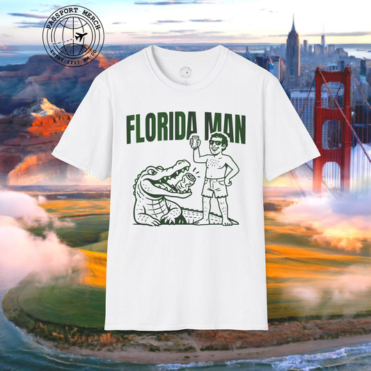 Florida Man Uses Alligator to Open Beer Can T-Shirt
