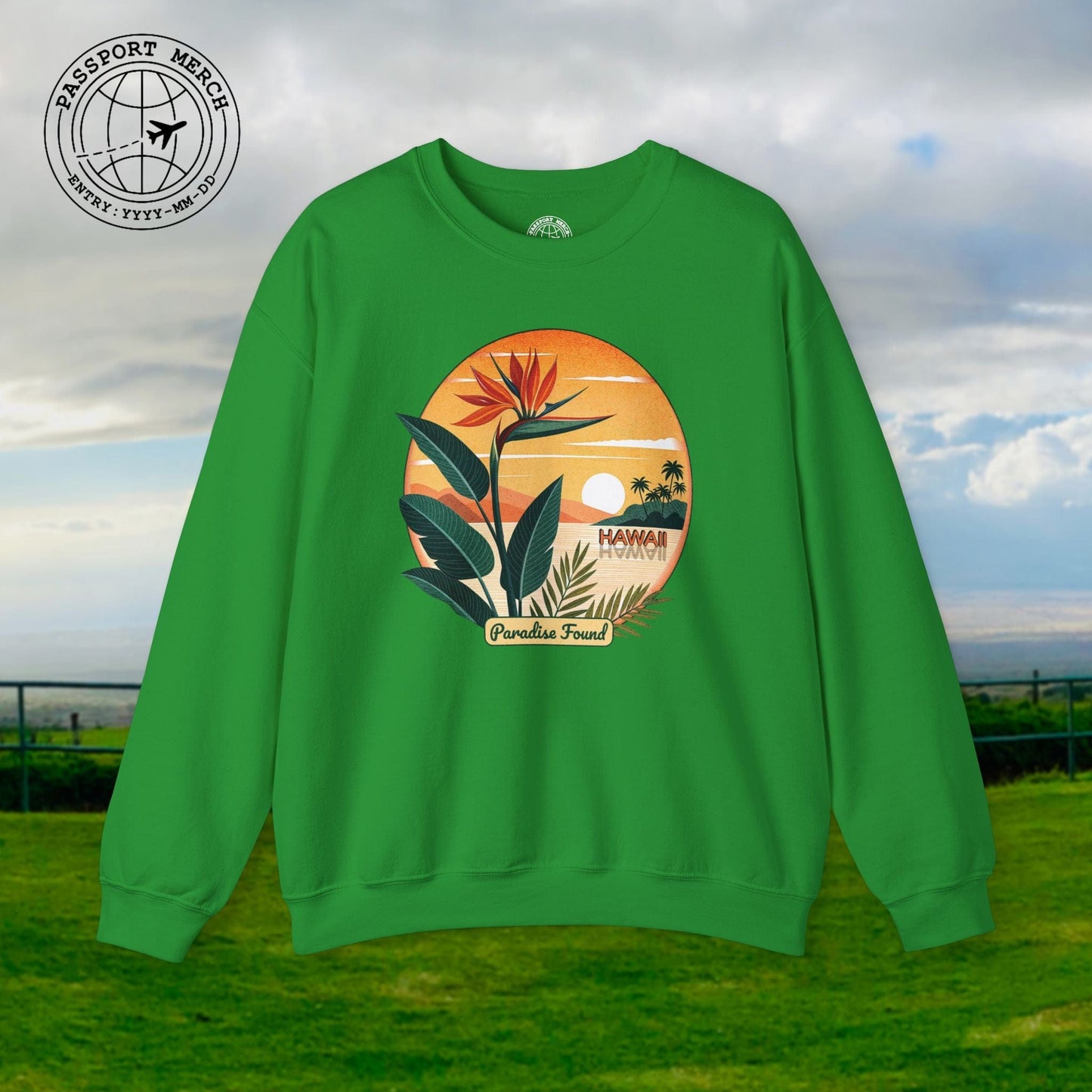 Retro (Bird of) Paradise Found, Hawaii Crewneck