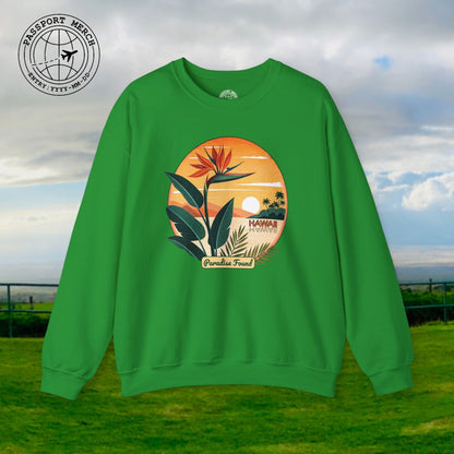 Retro (Bird of) Paradise Found, Hawaii Crewneck