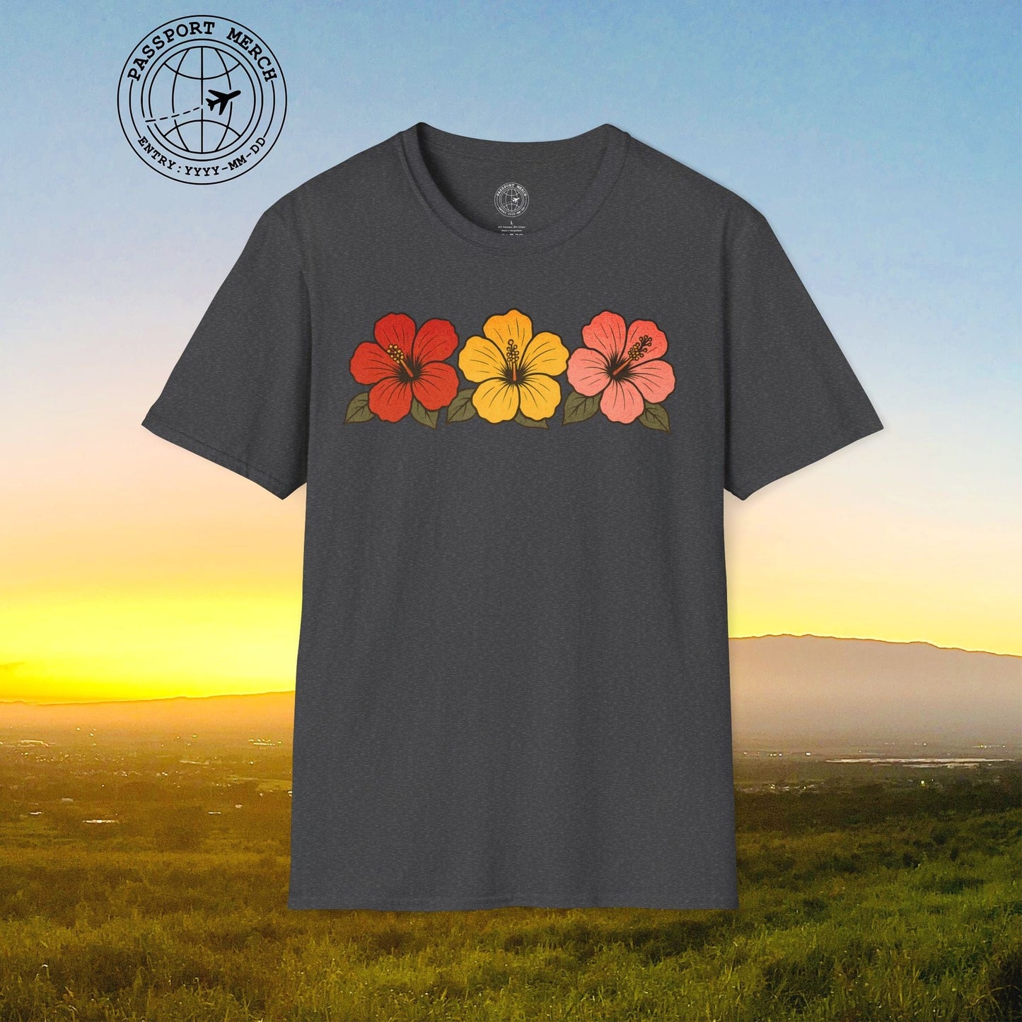 Three Vintage Hibiscus, Hawaii T-Shirt