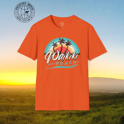 Waikiki Beach Retro Vibes Hawaii T-Shirt