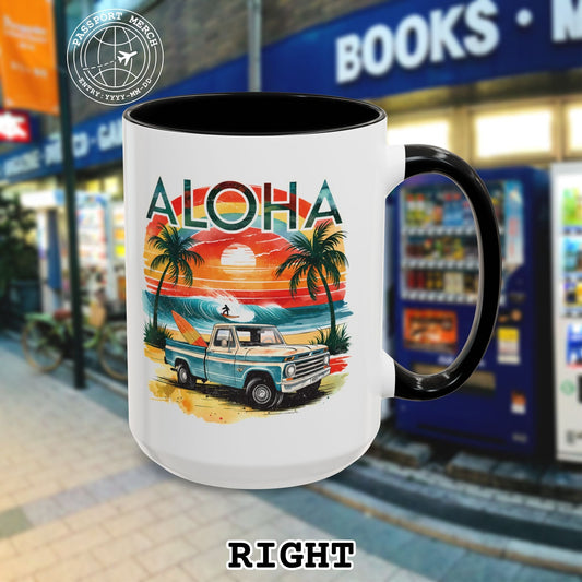 Retro Truck Hawaii Aloha 15oz Mug