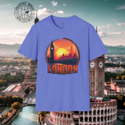 Vintage Big Ben Sunset, London, England T-Shirt