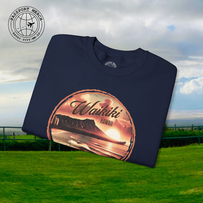 Vintage Nostalgia, Waikiki, Hawaii Crewneck