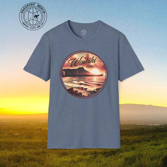 Vintage Nostalgia, Waikiki, Hawaii T-Shirt