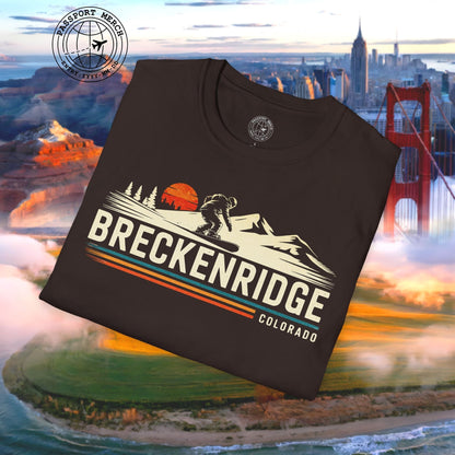 Breckenridge Colorado - Vibrant Ski Retro T-Shirt