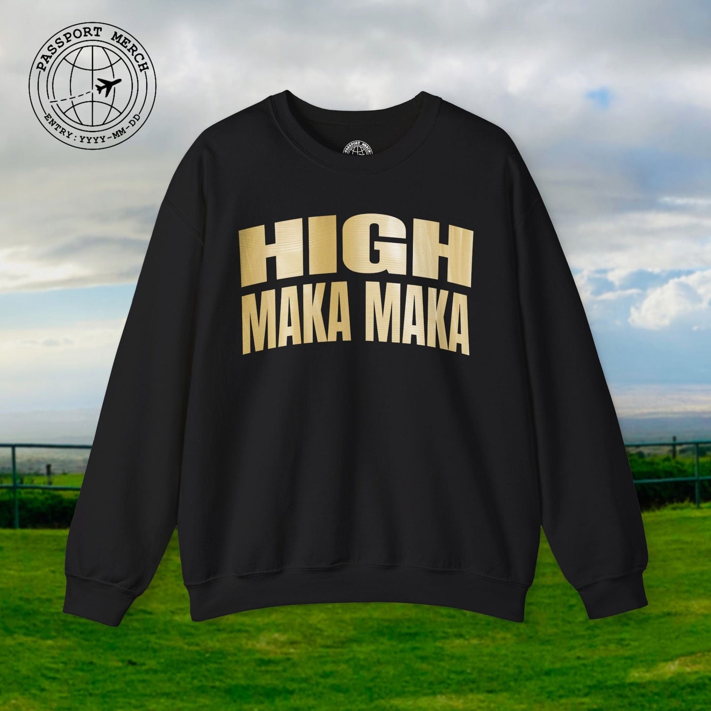 Bullion Gold High Maka Maka, Hawaii Crewneck
