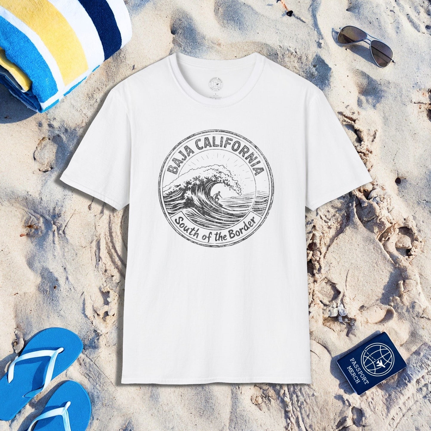 Surf South of the Border, Baja California, Mexico T-Shirt