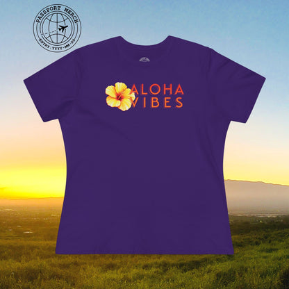 Sun-Kissed Hibiscus Aloha Vibes, Hawaii, Womens Fit T-Shirt