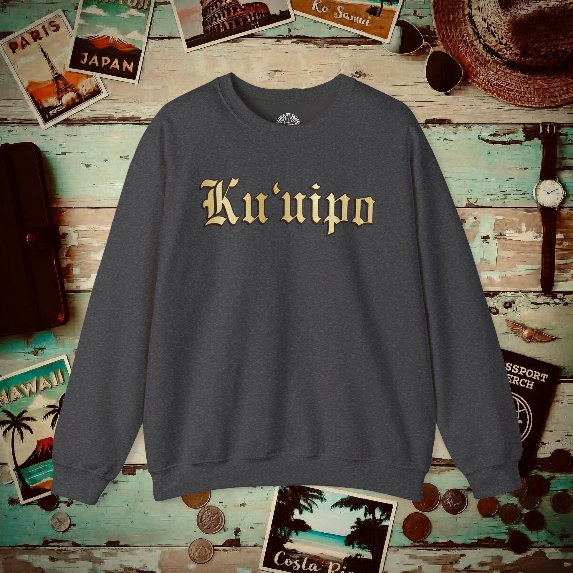 24-Karat Gold Ku'uipo (Hawaiian Jewelry Style) Crewneck Dark Heather / S