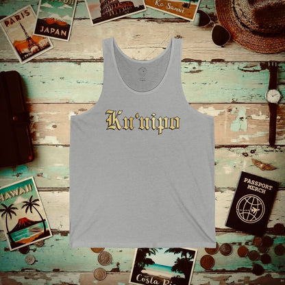 24-Karat Gold Ku'uipo (Hawaiian Jewelry Style) Tank Top Athletic Heather / XS