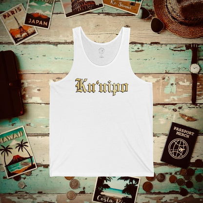 24-Karat Gold Ku'uipo (Hawaiian Jewelry Style) Tank Top White / XS