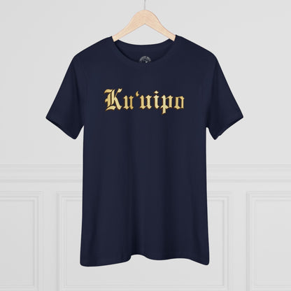 24-Karat Gold Ku'uipo (Hawaiian Jewelry Style), Womens Fit T-Shirt Navy / S