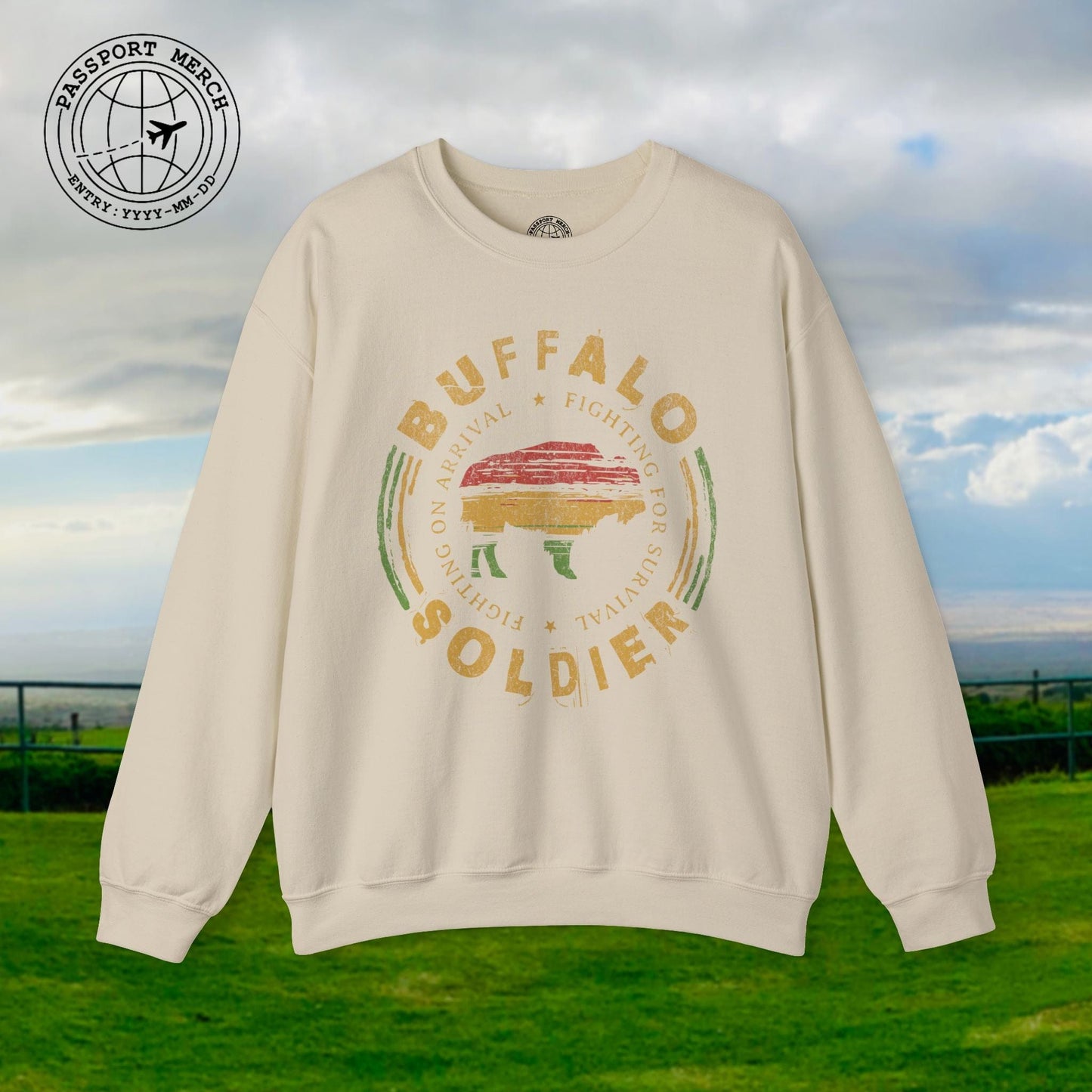 Vintage Buffalo Soldier, Jamaica Crewneck
