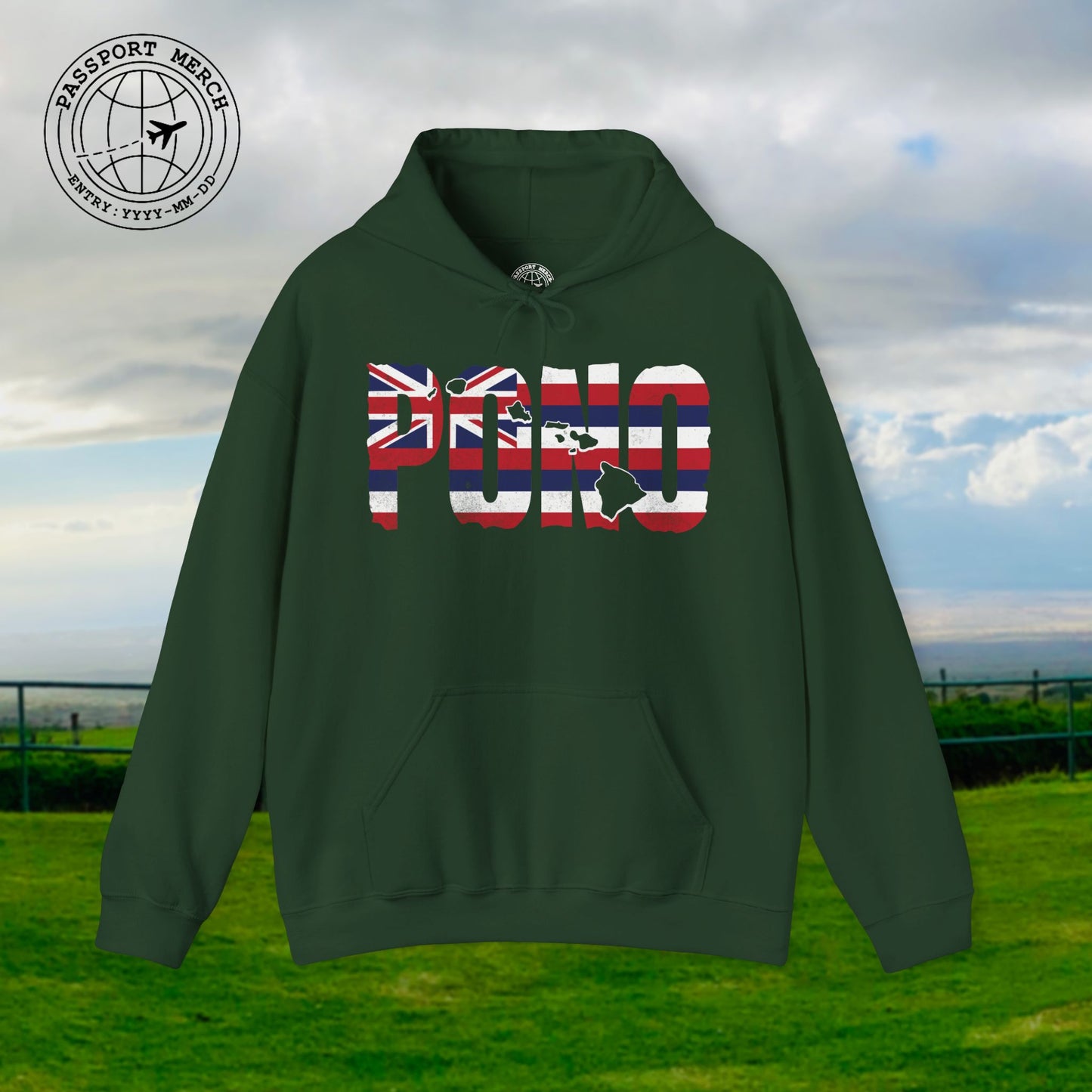 Hawaii Pono Letter Flag Hoodie