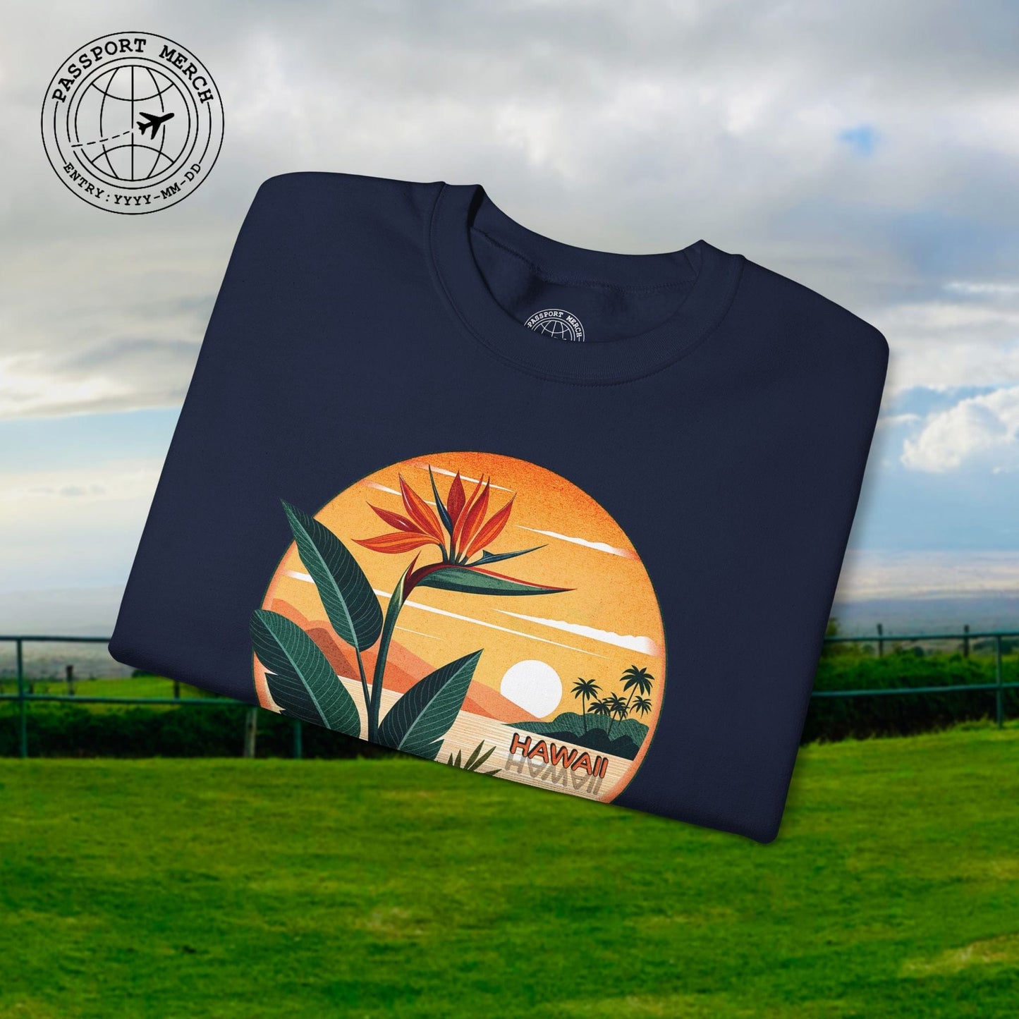 Retro (Bird of) Paradise Found, Hawaii Crewneck