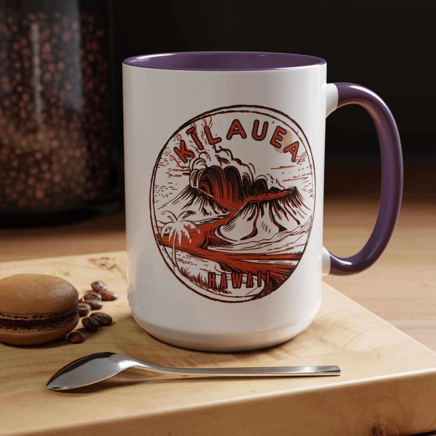 Vintage Kilauea Eruption, Hawaii 15oz Mug