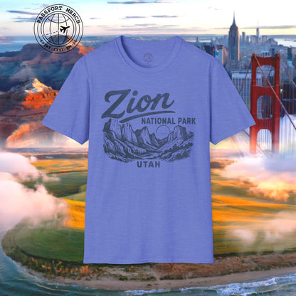 Zion National Park Vintage Monochrome, Utah T-Shirt