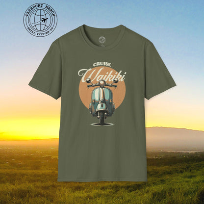 Vintage Cruise Waikiki Moped, Hawaii T-Shirt