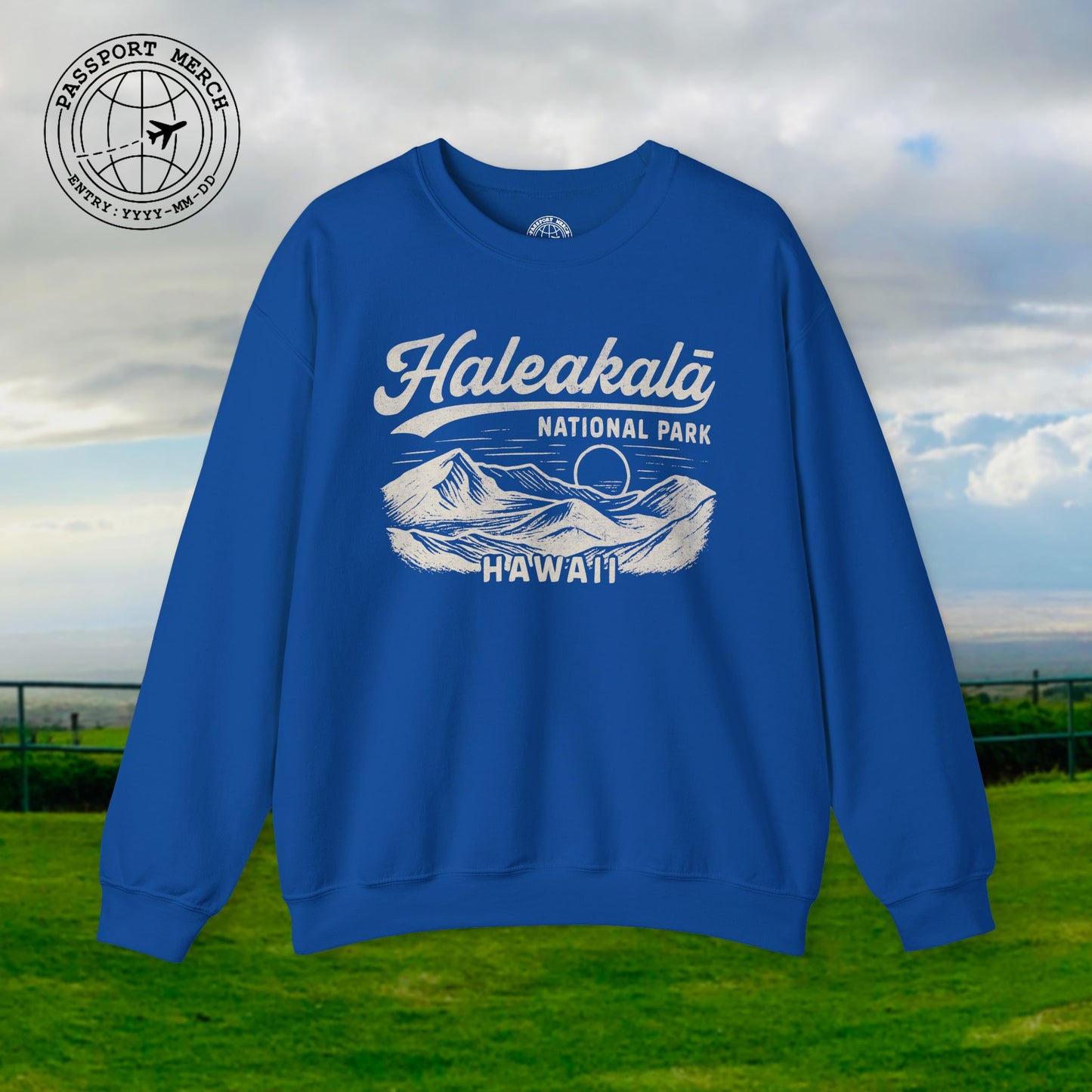 Haleakala National Park Vintage Monochrome, Hawaii Crewneck