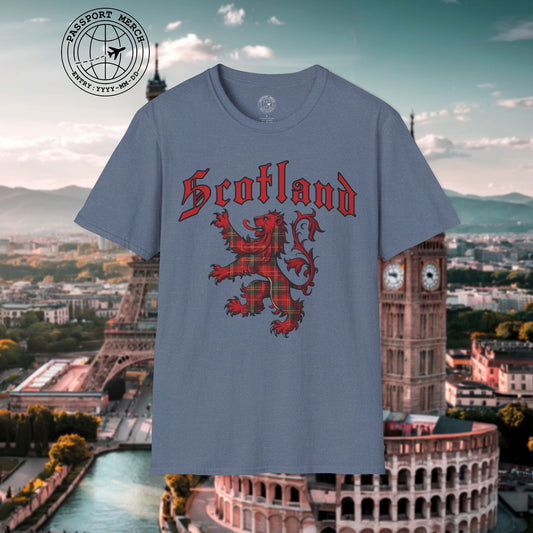 Tartan Lion Rampant, Scotland, UK T-Shirt