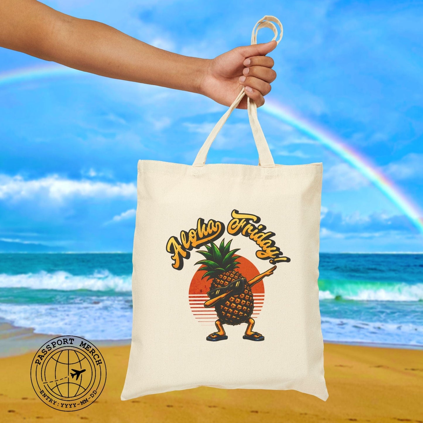 Aloha Friday Dabbing Pineapple Hawaii Tote Bag
