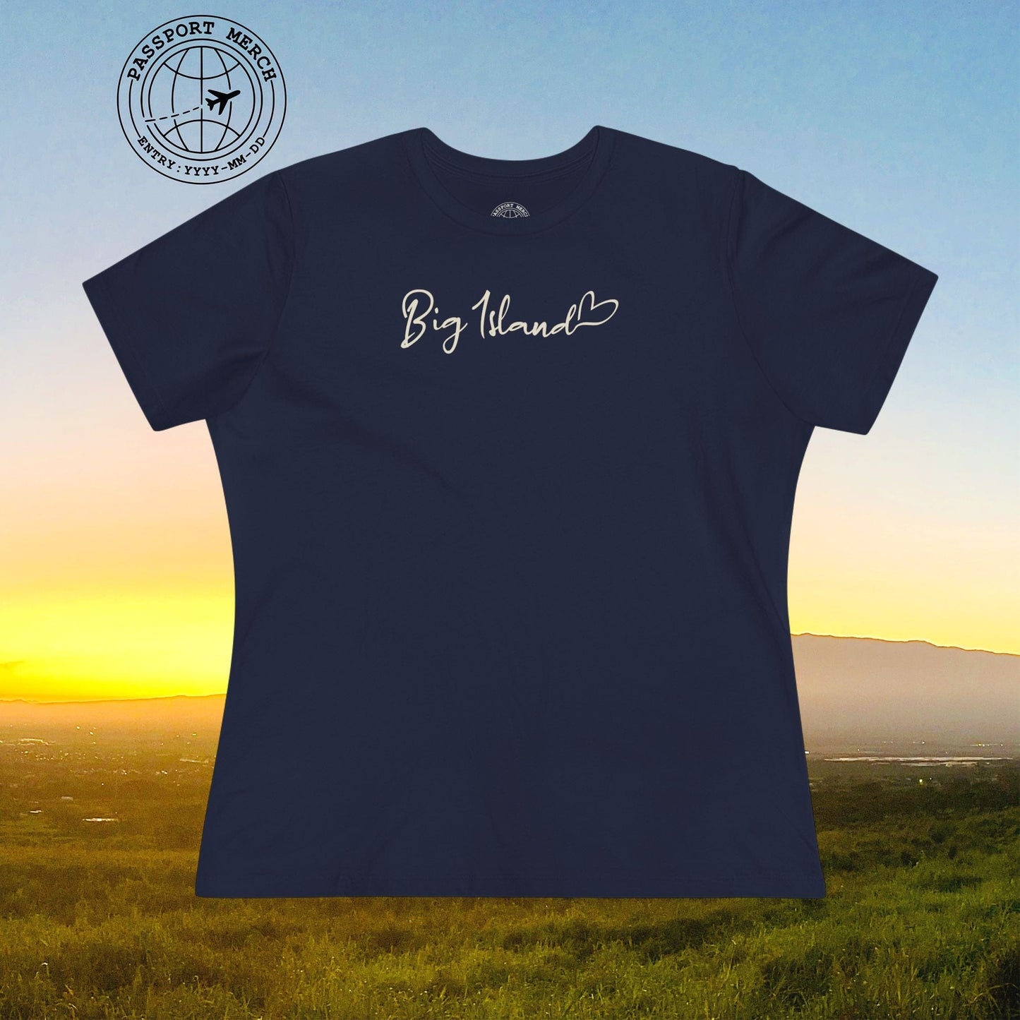 Heart Signature (Islands Edition), Big Island, Hawaii, Womens Fit T-Shirt