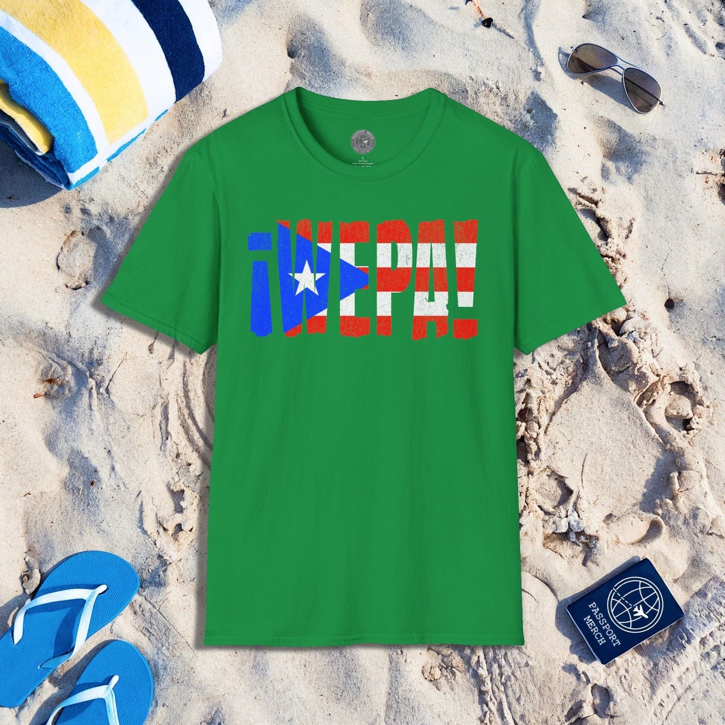 Wepa Puerto Rico Letter Flag T-Shirt