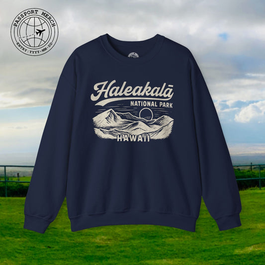 Haleakala National Park Vintage Monochrome, Hawaii Crewneck
