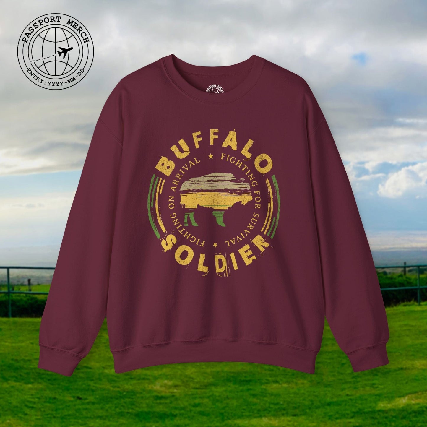 Vintage Buffalo Soldier, Jamaica Crewneck