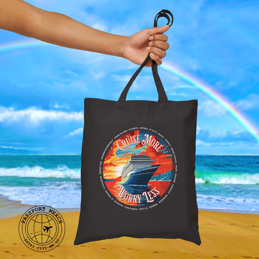Cruise More Worry Less Caribbean Tote Bag