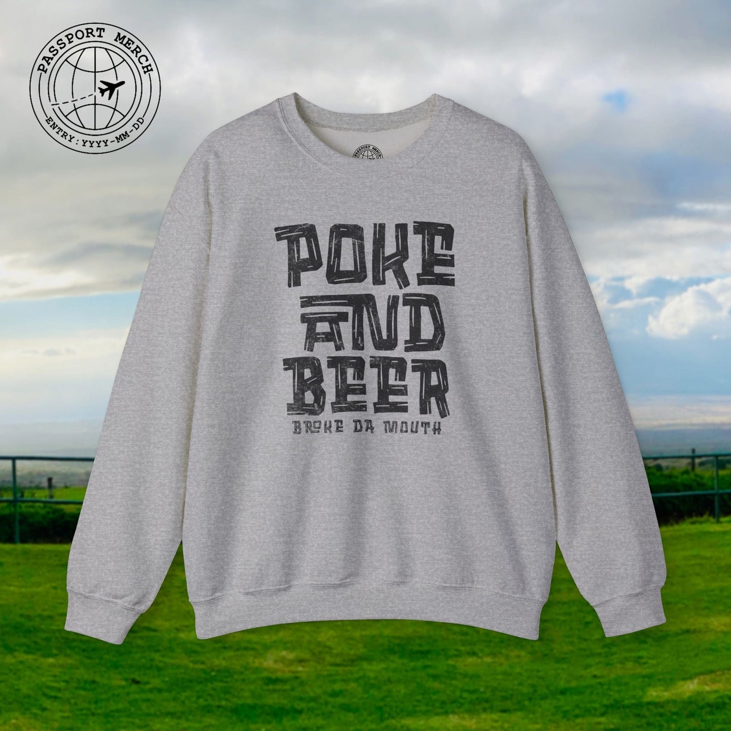 Poke and Beer, Hawaii Crewneck