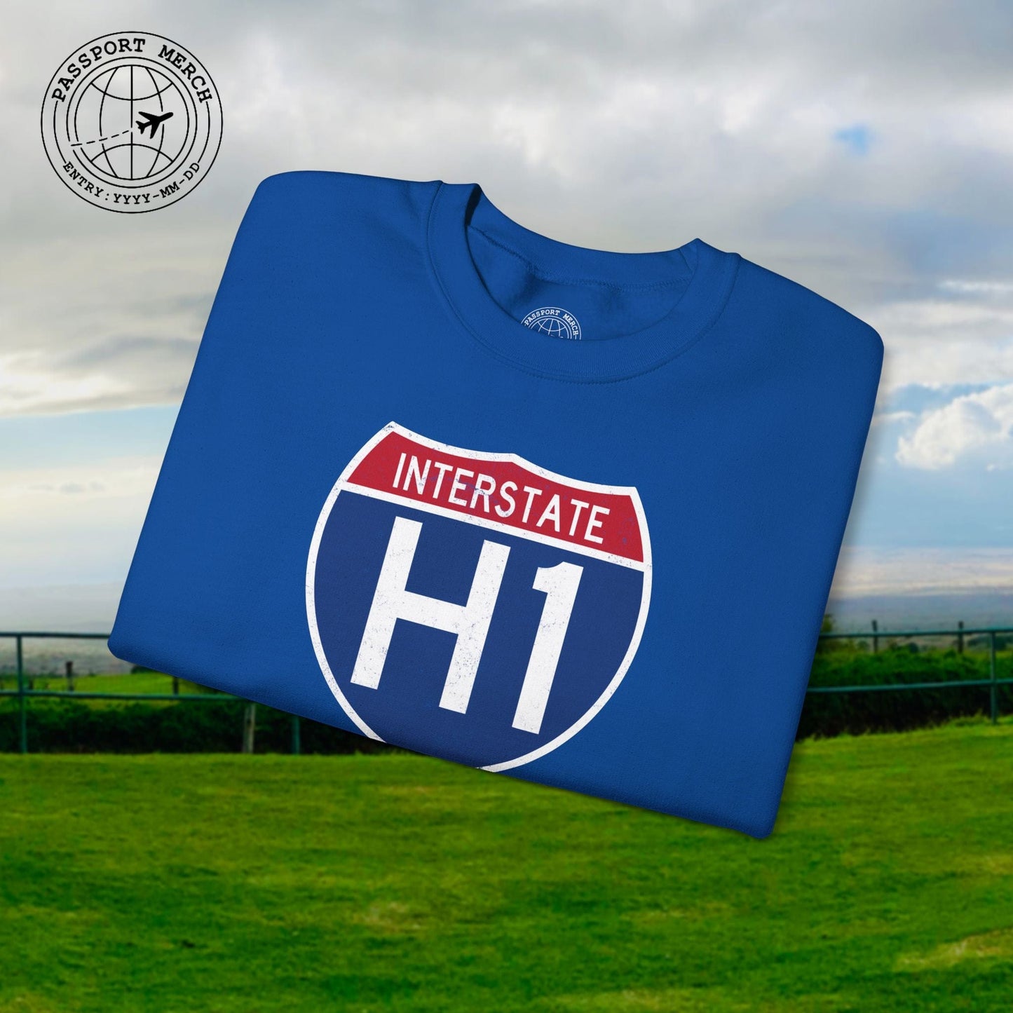 Signs of Wanderlust, Interstate H1, Hawaii Crewneck