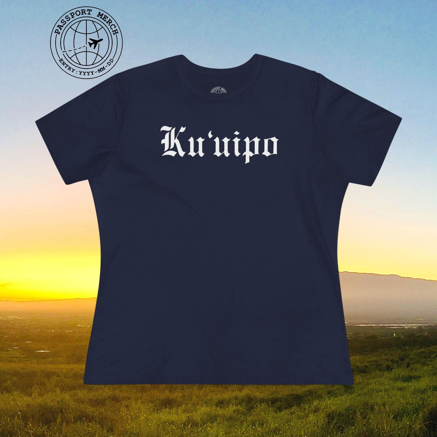 Black and White Ku'uipo (Hawaiian Jewelry Style), Womens Fit T-Shirt