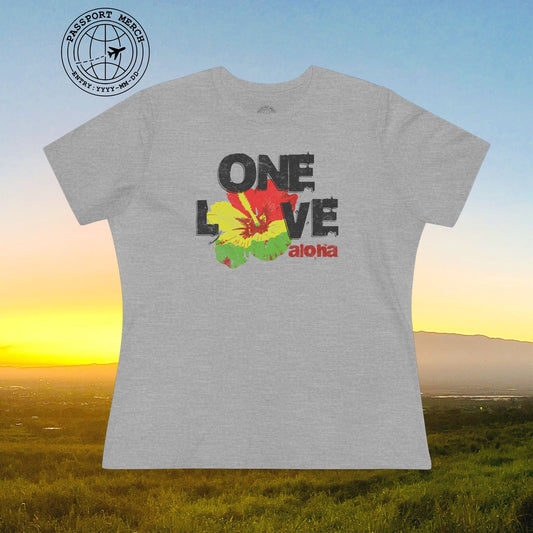 One Love, Aloha, Hawaii, Womens Fit T-Shirt