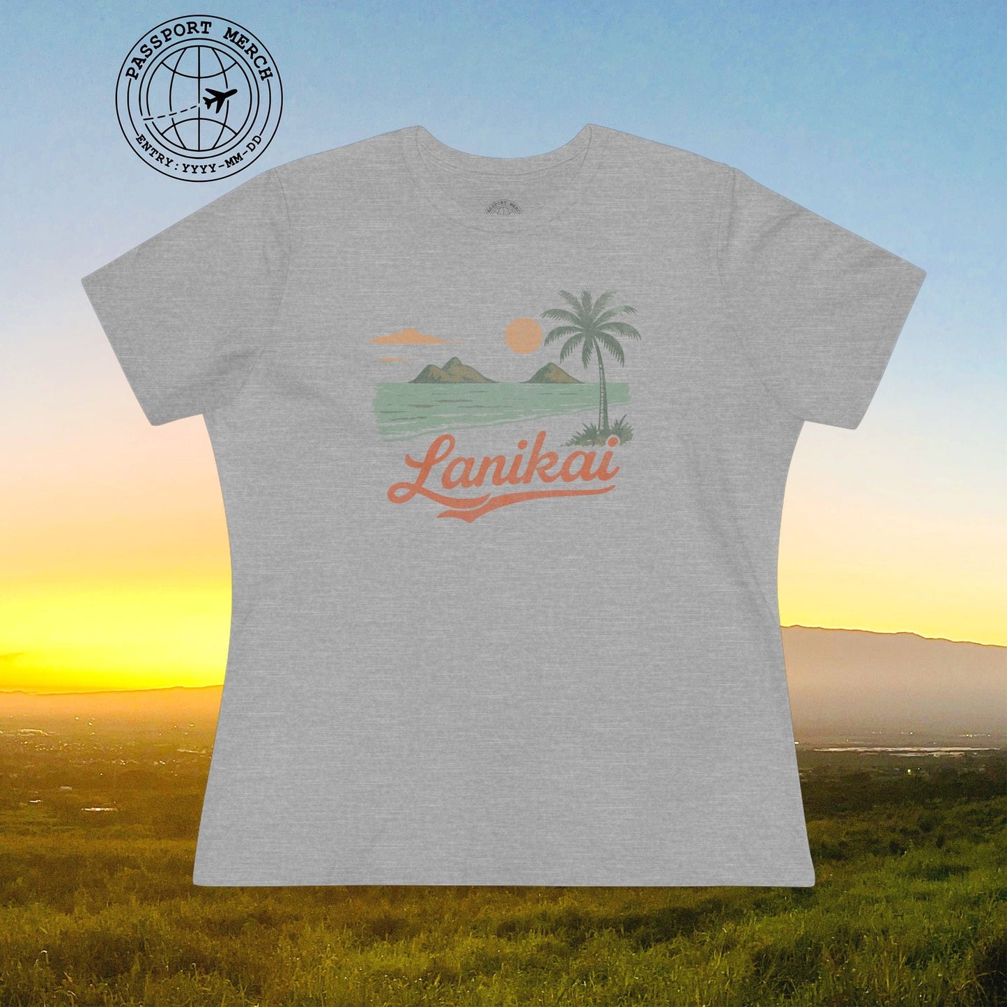 Vintage Lanikai, Oahu, Hawaii, Womens Fit T-Shirt