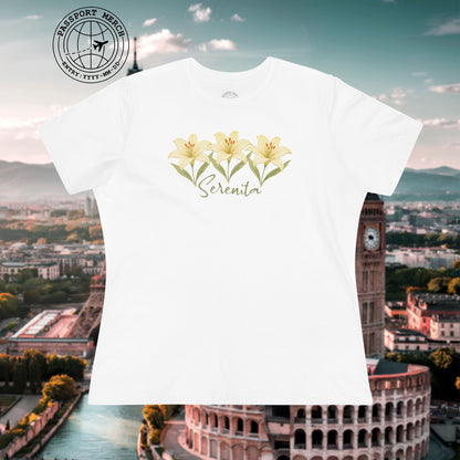 Serenita Watercolor Lily, Italy, Womens Fit T-Shirt