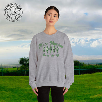 More Matcha Less Worry, Japan Crewneck