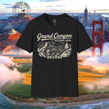 Grand Canyon National Park Vintage Monochrome, Arizona T-Shirt