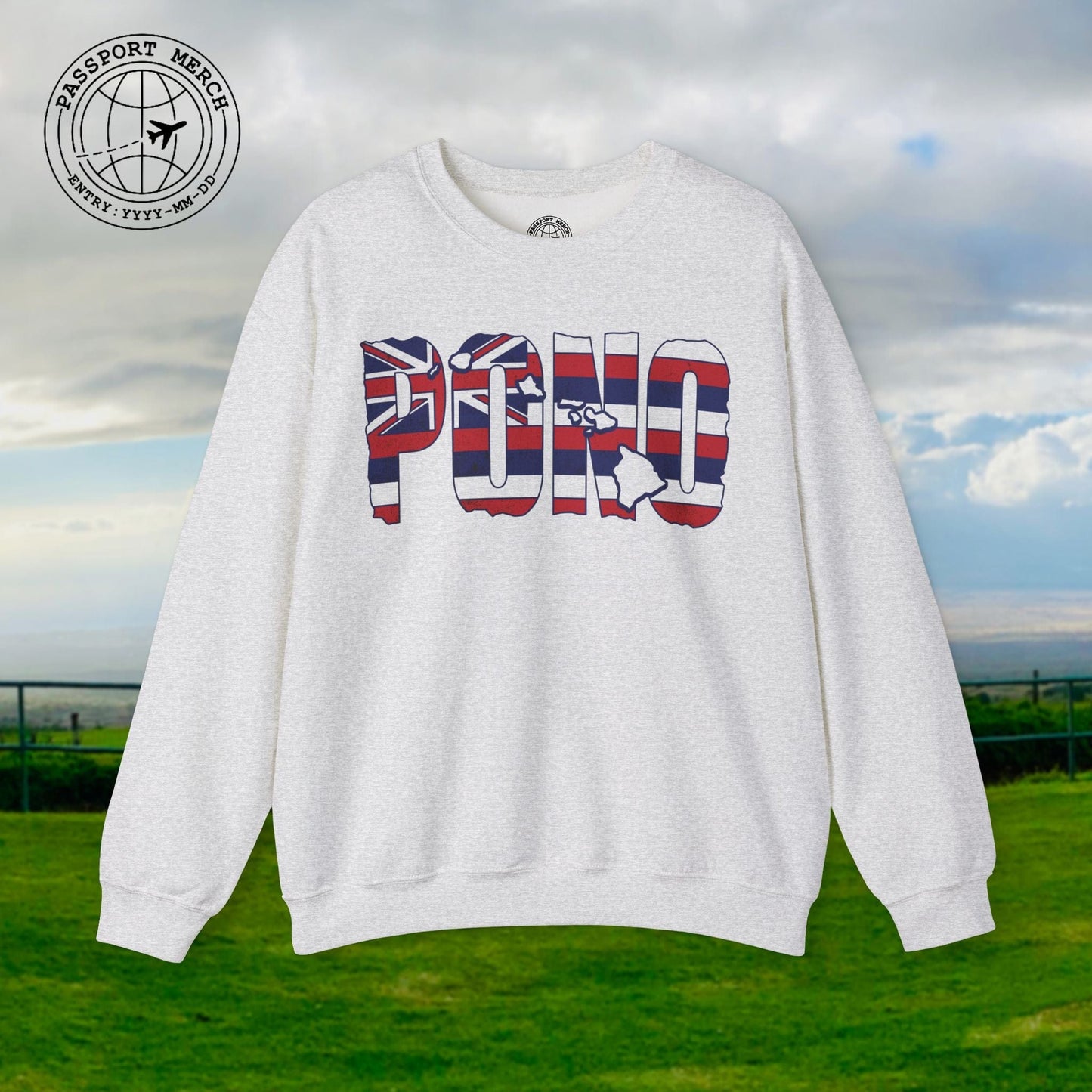 Hawaii Pono Letter Flag Crewneck