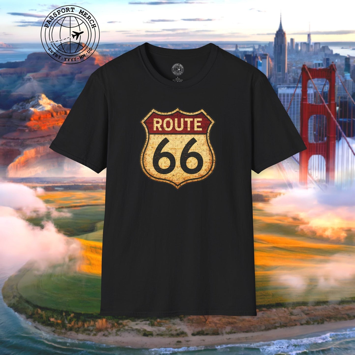 Signs of Wanderlust, Vintage Route 66, USA T-Shirt