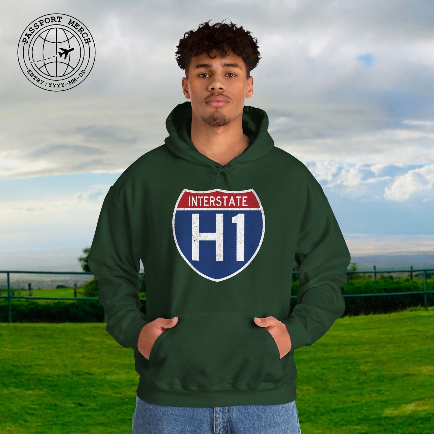 Signs of Wanderlust, Interstate H1, Hawaii Hoodie