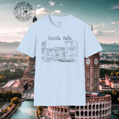 Monochrome Dreams of Venice Italy T-Shirt