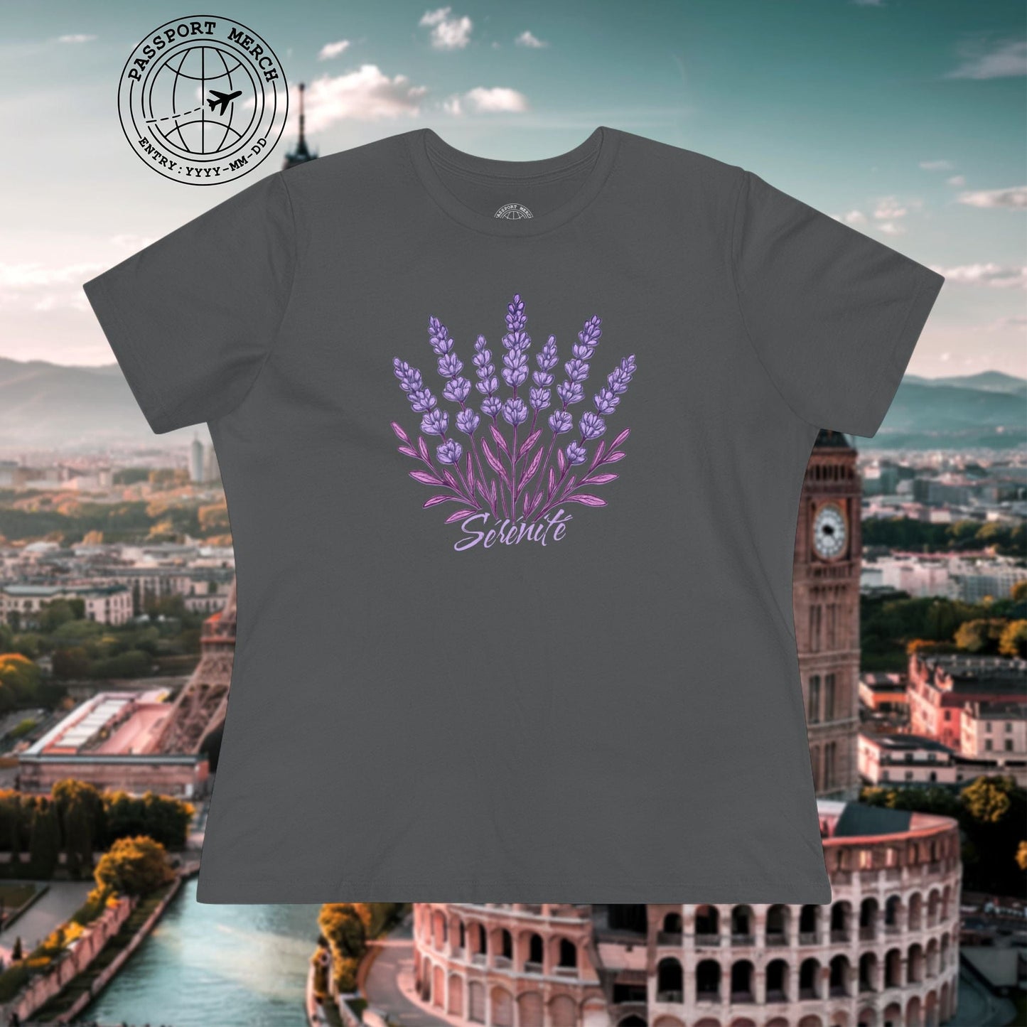Vibrant Lavender Serenite, France, Womens Fit T-Shirt
