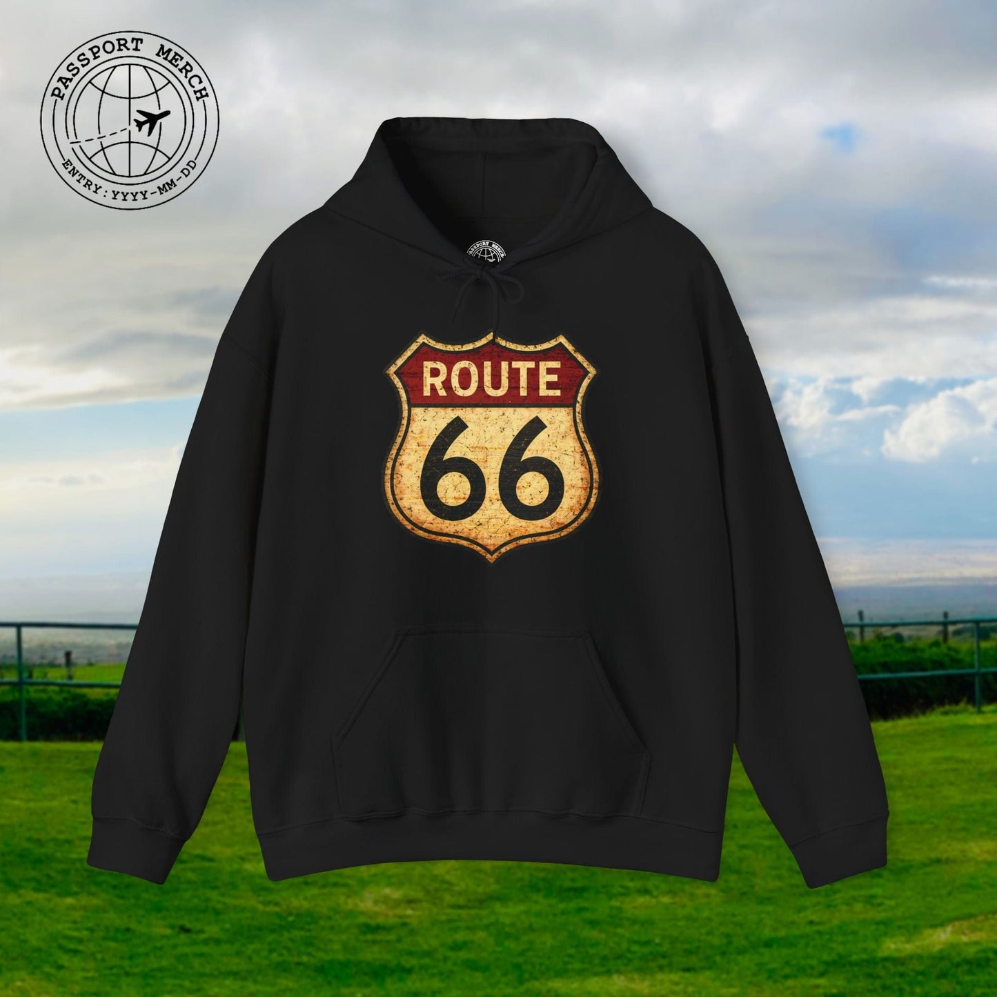 Signs of Wanderlust, Vintage Route 66, USA Hoodie